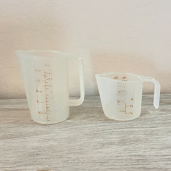 Vintage Tupperware Set 6 Pc Storage Measuring Cups - Picture 9 of 13